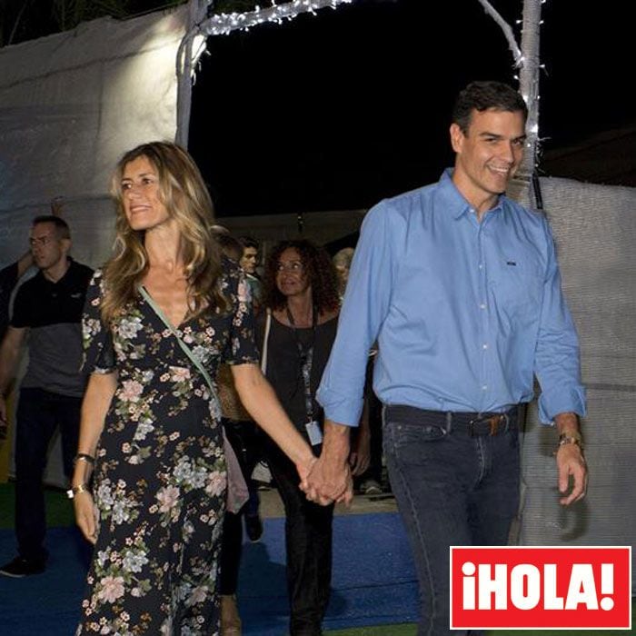 Pedro Sánchez con su mujer, Begoña Gómez, en el FIB