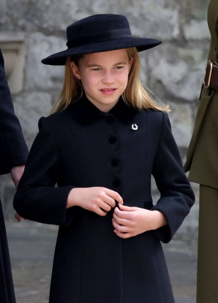 La princesa Charlotte en el funeral de Isabel II 