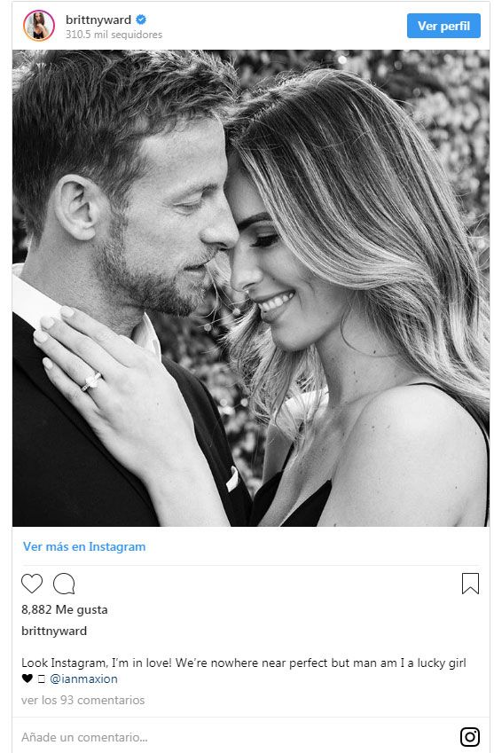 Jenson Button y Brittny Ward