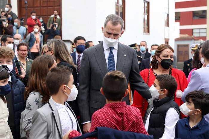 Los reyes Felipe y Letizia, en La Palma