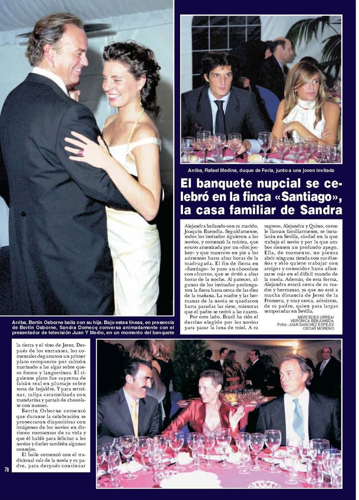 Boda Alejandra Osborne en ¡HOLA! noviembre 2003