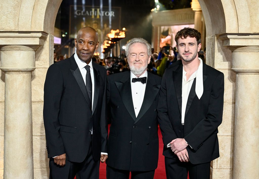  Denzel Washington, Ridley Scott y Paul Mescal 