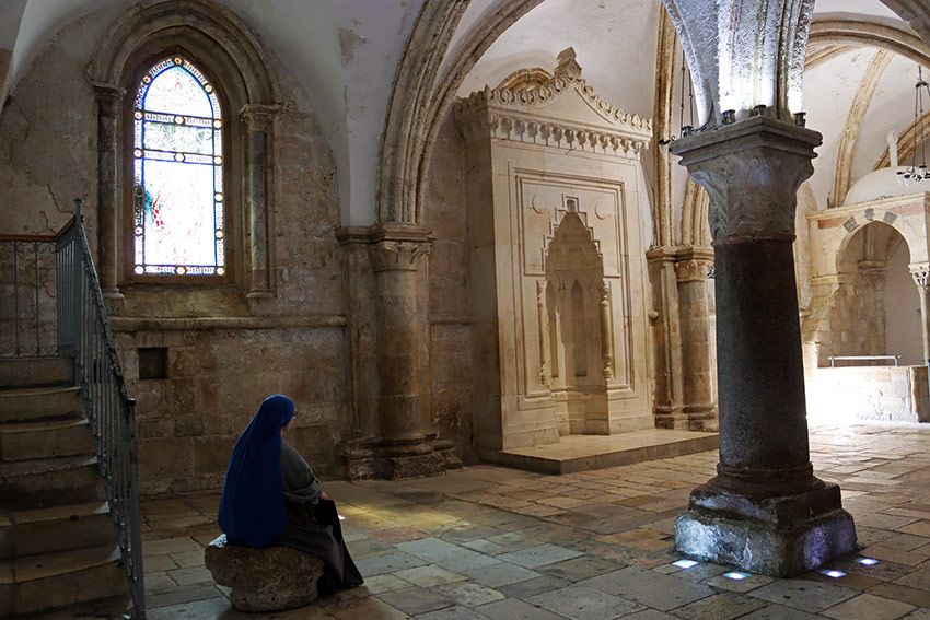 Interior del Cenáculo en Jerusalén