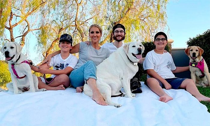 Celine Dion y sus hijos, su mayor alegría