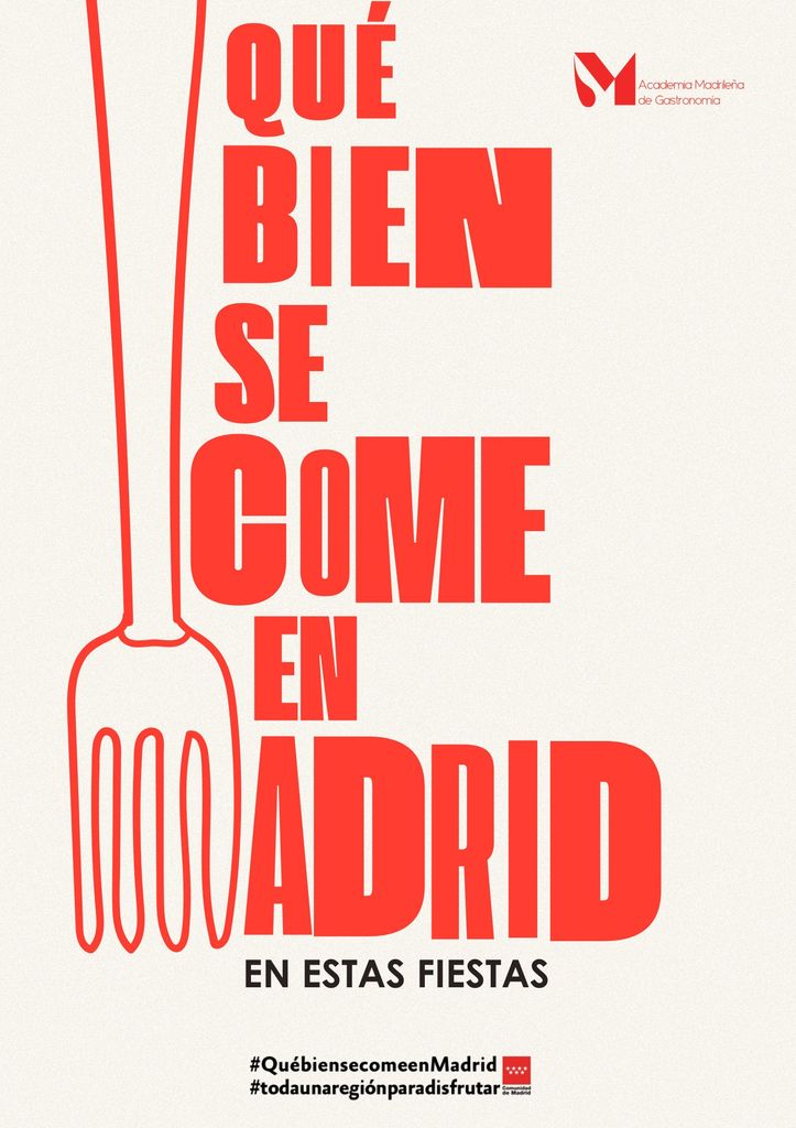 Cartel de la campaña de la Academia Madrileña de Gastronomía