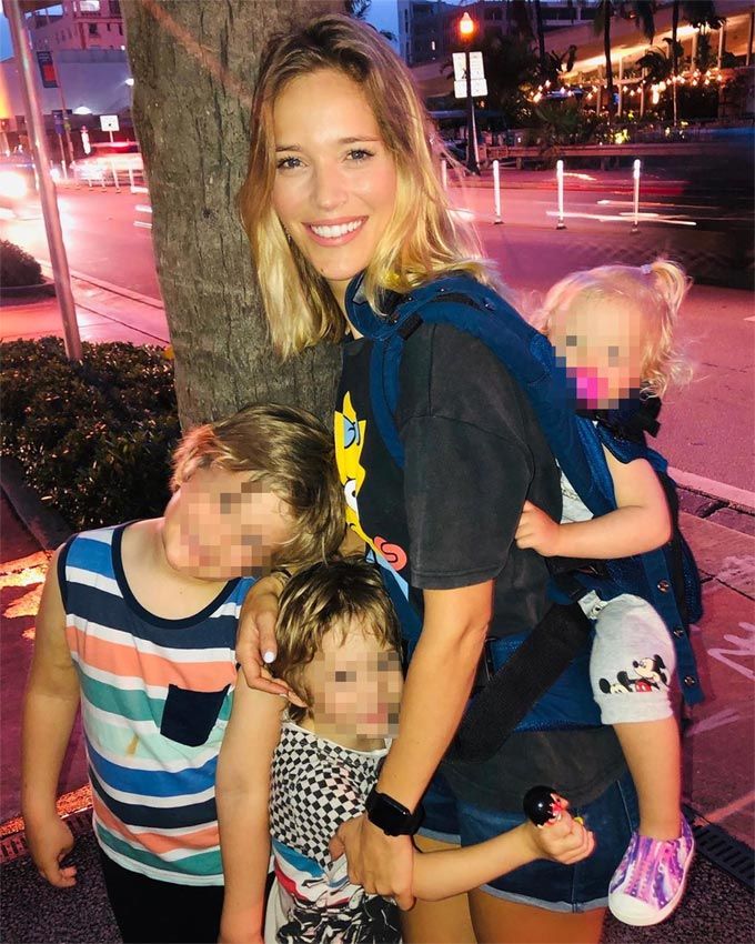 Luisana Lopilato y sus tres hijos, Noah, Elías y Vida