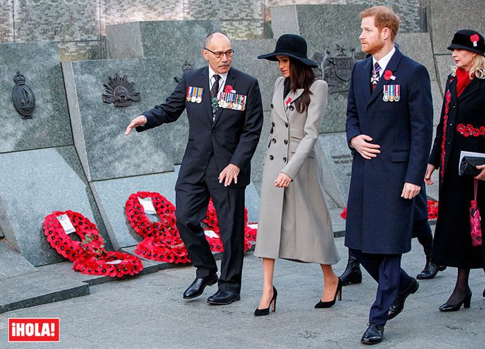 Príncipe Harry y Meghan Markle, en el acto conmemorativo del Día de Anzac