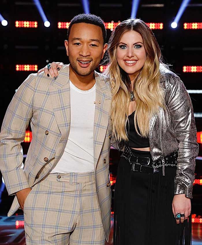 John Legend y Maelyn Jarmon durante el concurso 'The Voice'