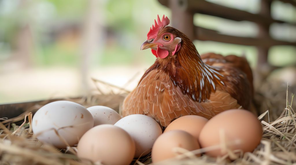 El color de los huevos depende de la raza de la gallina