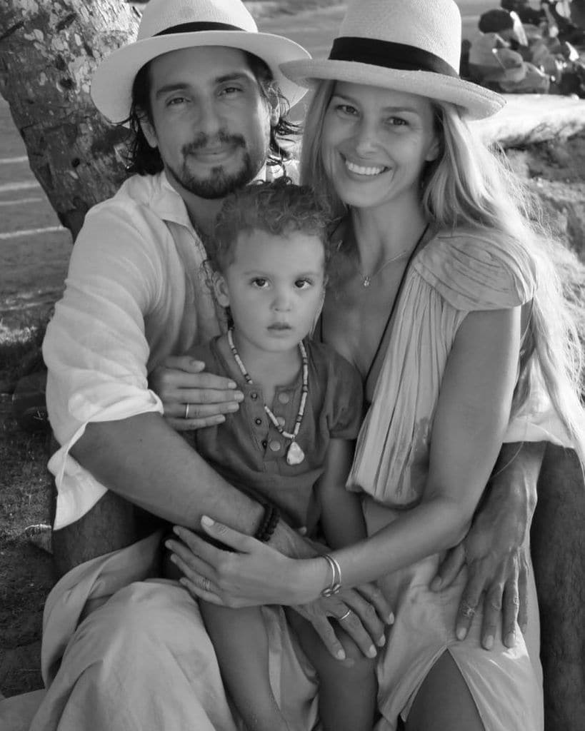 Petra Nemcova con su esposo Benjamin Larretche y su hijo.