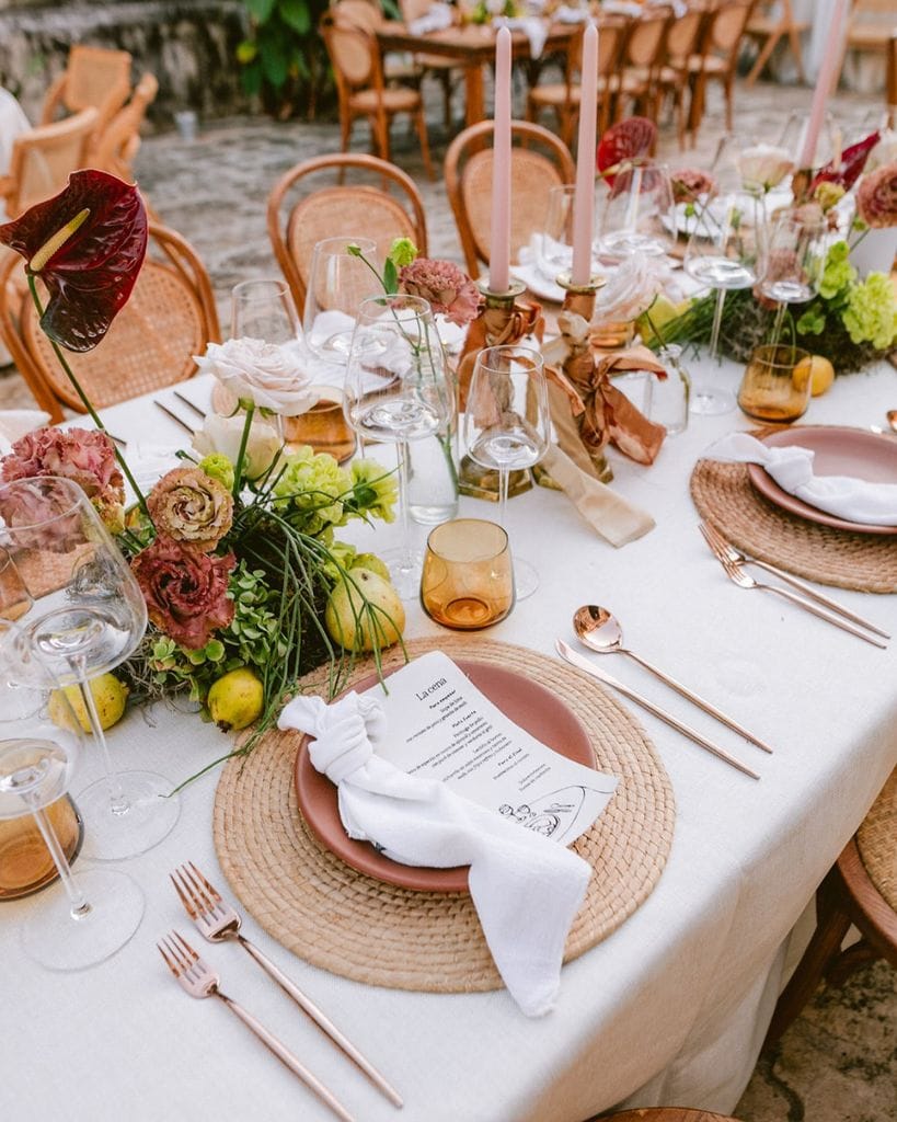 Decoración de bodas América Latina frutas