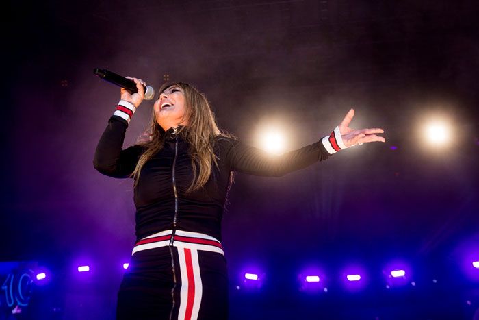 Amaia Montero durante un concierto de su última gira