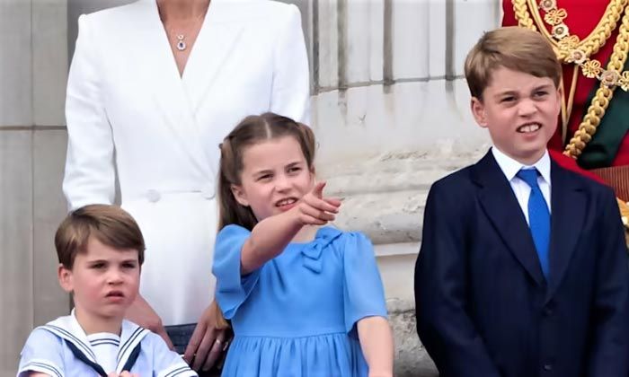 Los hijos de los duques de Cambridge, George, Charlotte y Louis