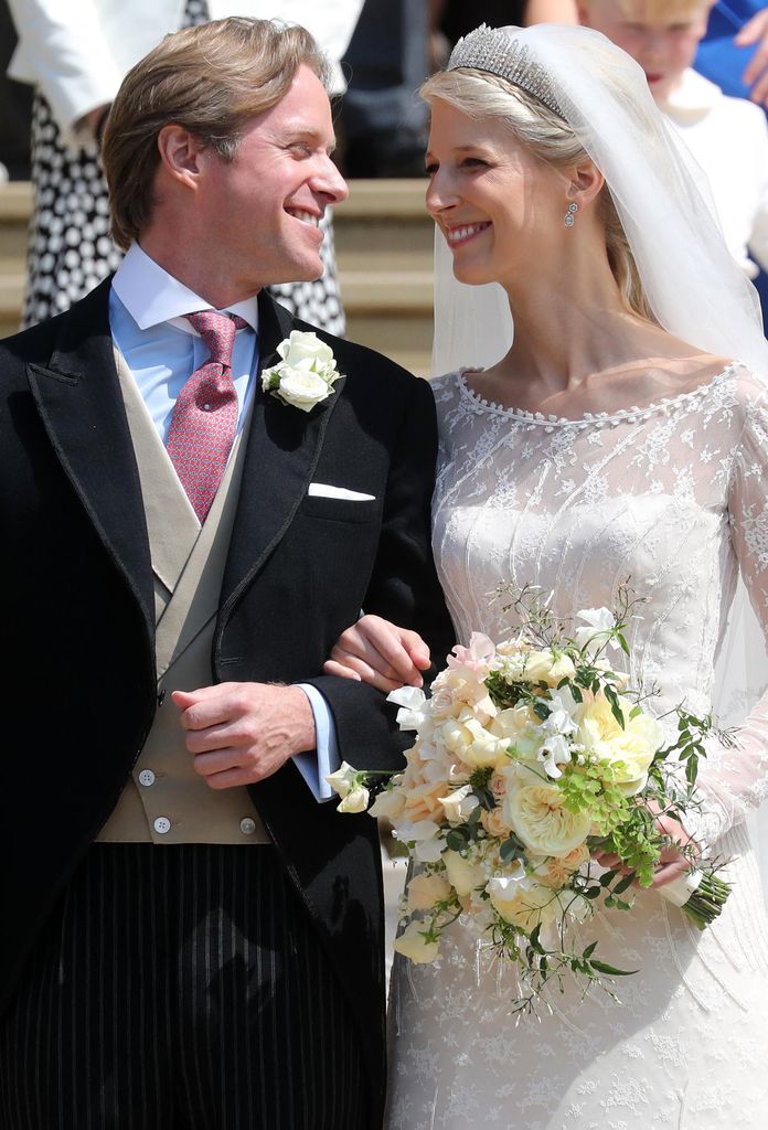 Lady Gabriella Windsor y su marido Thomas Kingston el día de su boda 