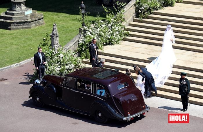 Meghan Markle llega a la capilla de San Jorge