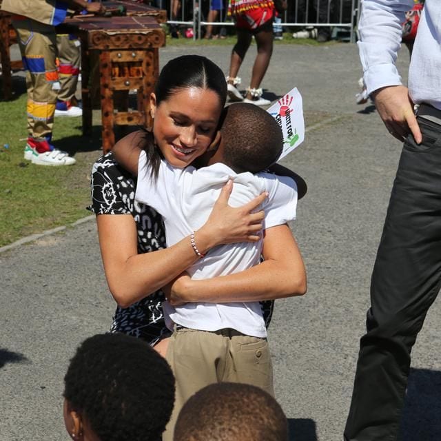 meghan markle hug africa getty