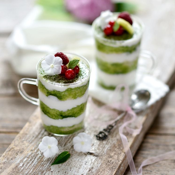 Tiramisú de té matcha