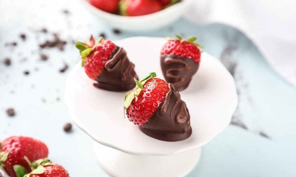 fresas con chocolate