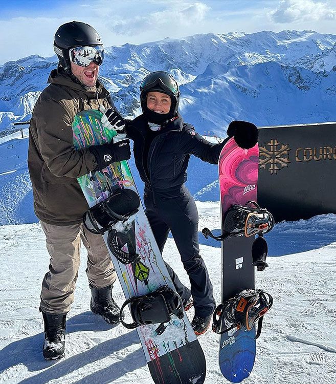 Chris Hemsworth y Elsa Pataky en la nieve 