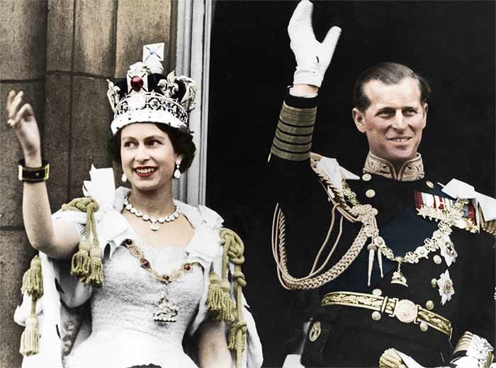 Felipe de Edimburgo e Isabel II 