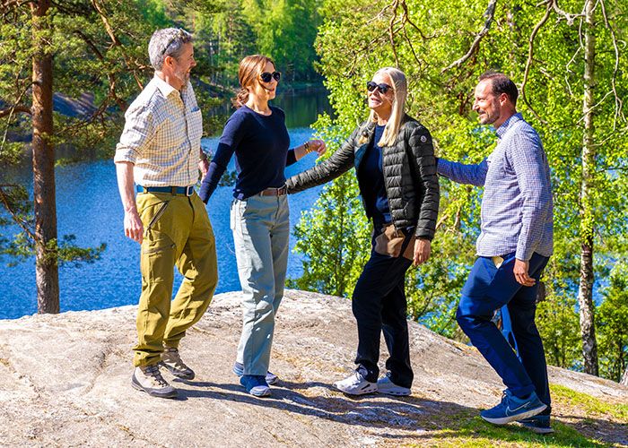 Federico y Mary de Dinamarca con Haakon y Mette-Marit de Noruega