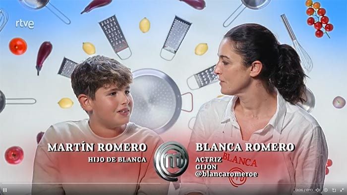 Blanca Romero con su hijo Martín