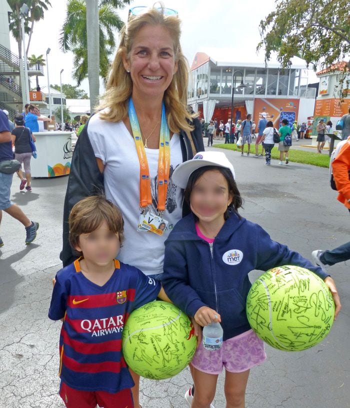 Arantxa Sánchez Vicario y sus hijos Arantxa y Leo