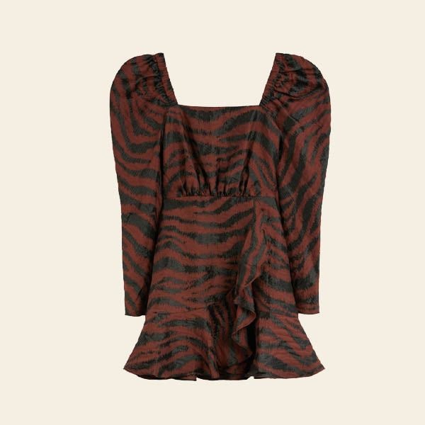 vestido animal print ted baker