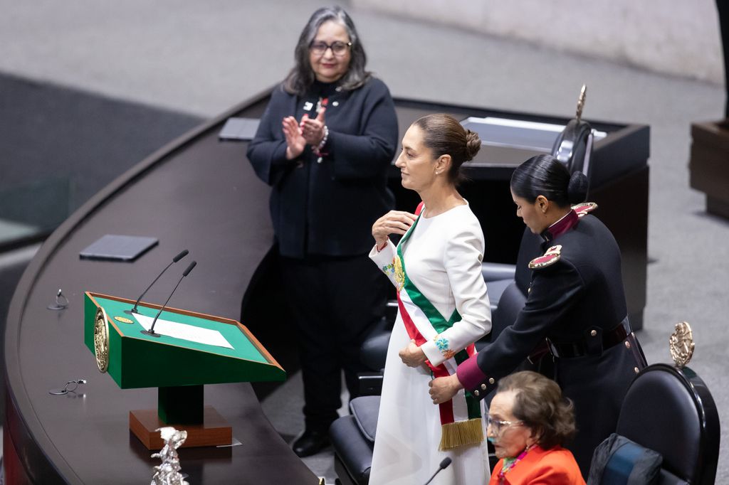 La presidenta mexicana estuvo acompañada por Norma Piña, presidenta de la Suprema Corte de Justicia de la Nación