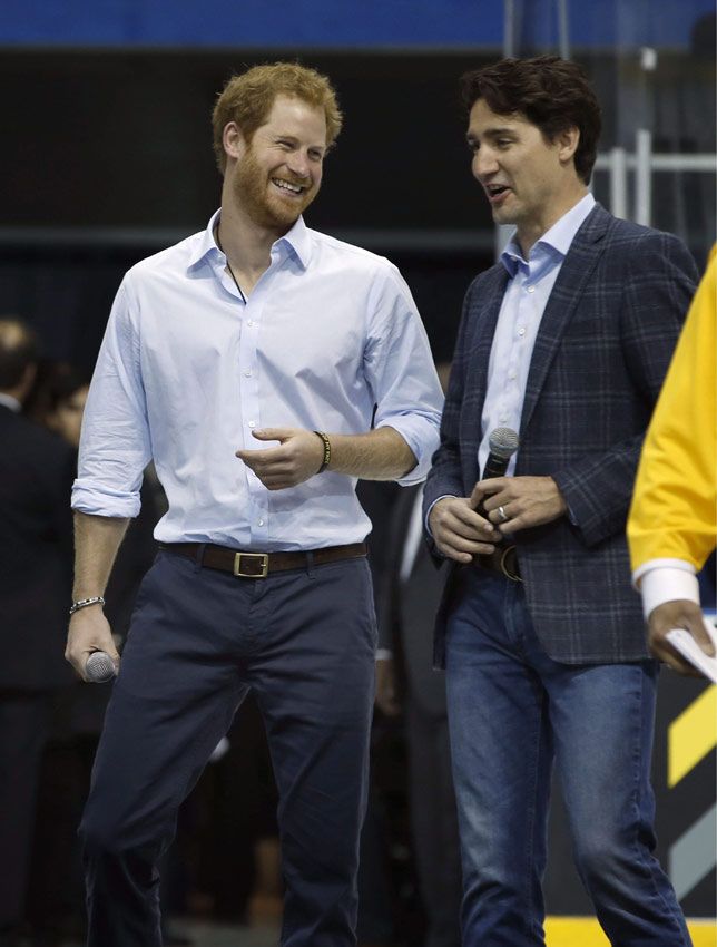 Príncipe Harry y Justin Trudeau