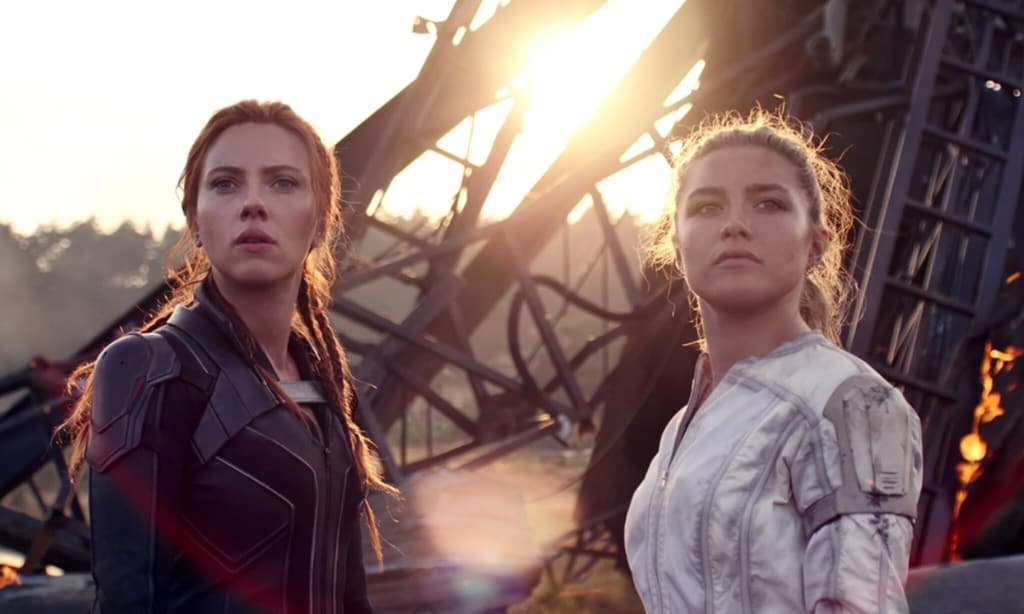 Florence Pugh and Scarlett Johansson in \'Black Widow\'