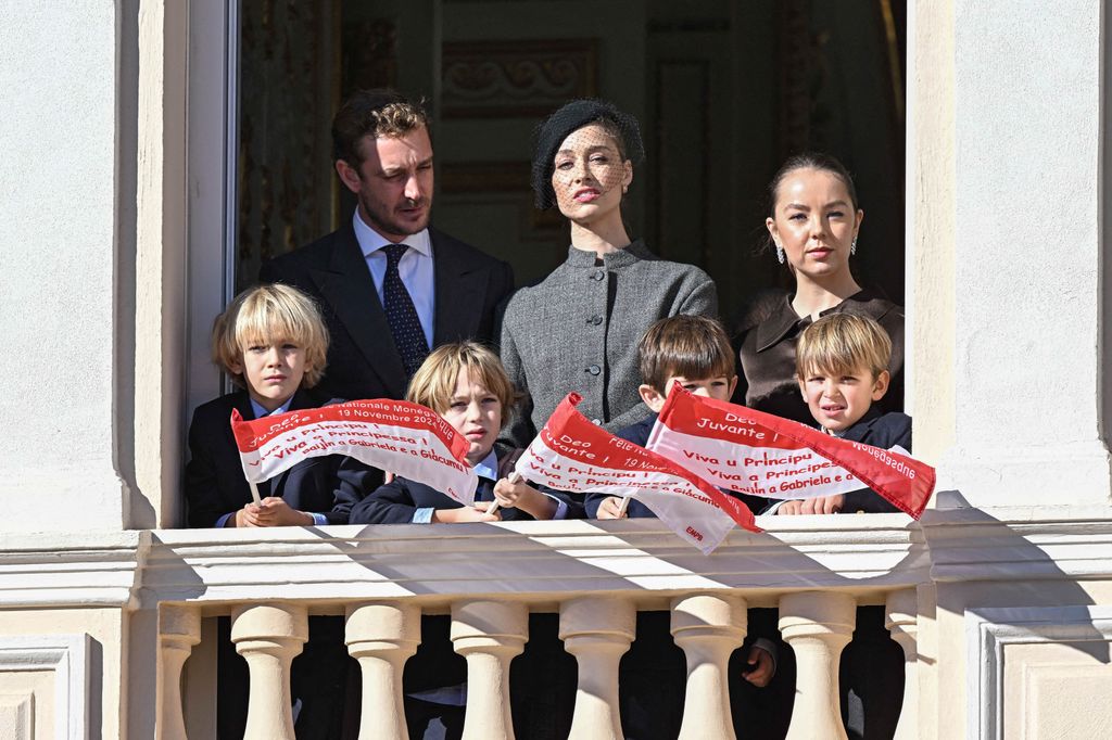 Pierre Casiraghi, Beatrice Borromeo junto a sus hijos y sus sobrinos. Día Nacional de Mónaco 2024