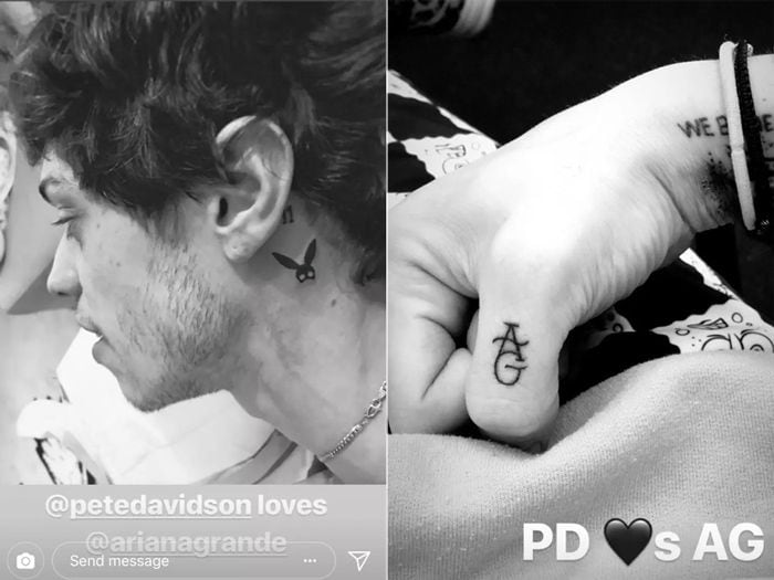 Tras unas semanas de relación, el novio de Ariana Grande se hace dos tatuajes inspirados en ella