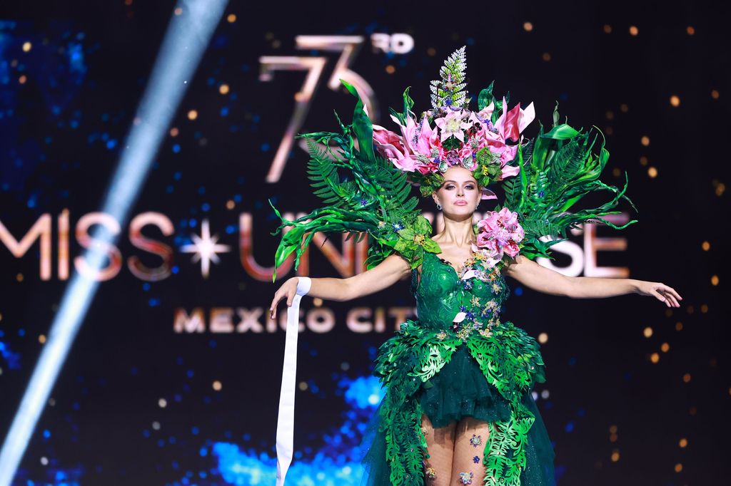 MEXICO CITY, MEXICO - NOVEMBER 14: Miss Belarus Eleanora Kachalovskaya participates in the The 73rd Miss Universe Competition - Preliminary Competition at Arena Ciudad de Mexico on November 14, 2024 in Mexico City, Mexico. (Photo by Hector Vivas/Getty Images)