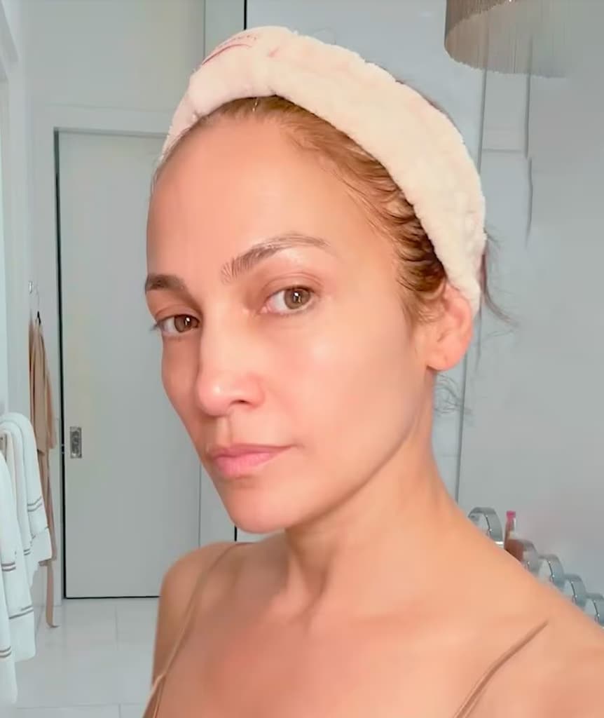 Jennifer Lopez sin maquillaje