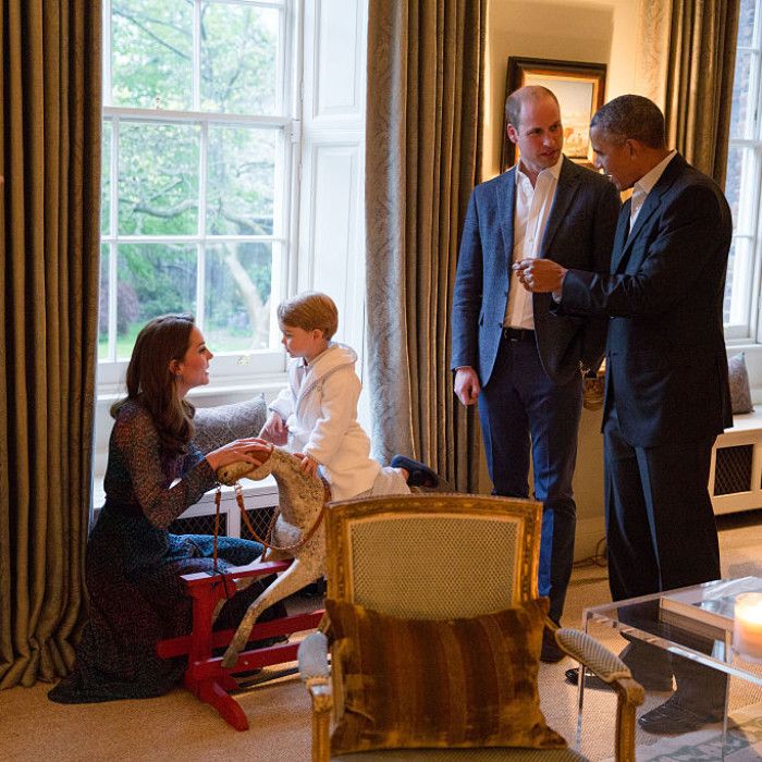 Obama con los príncipes de Gales