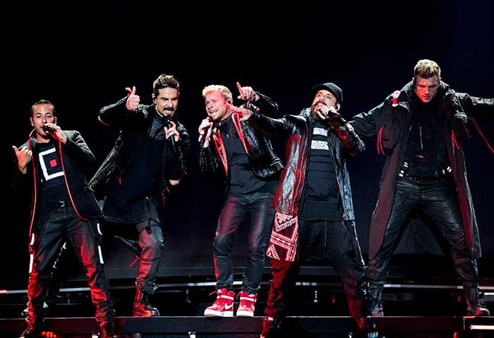 Los Backstreet Boys durante la asistencia a su concierto en Madrid