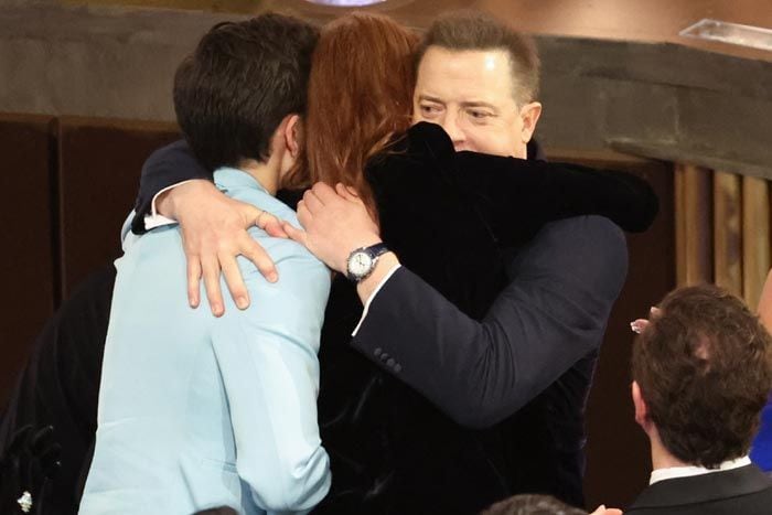 Brendan Fraser con sus hijos