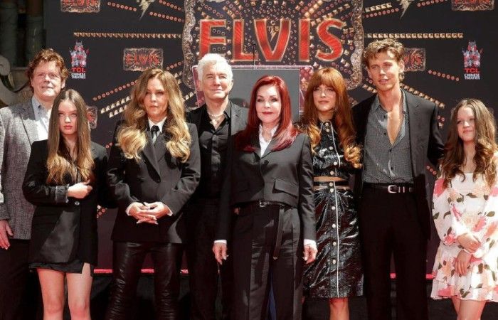 La familia Presley en el estreno de 'Elvis'