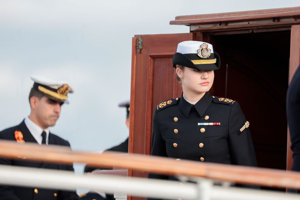 Princesa Leonor embarca en el Juan Sebastian Elcano