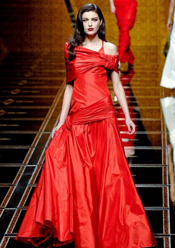 Vestido rojo de Valentino, colección otoño 2007