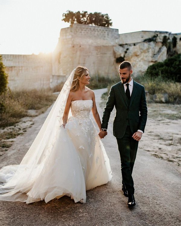 David de Gea y Edurne en su boda