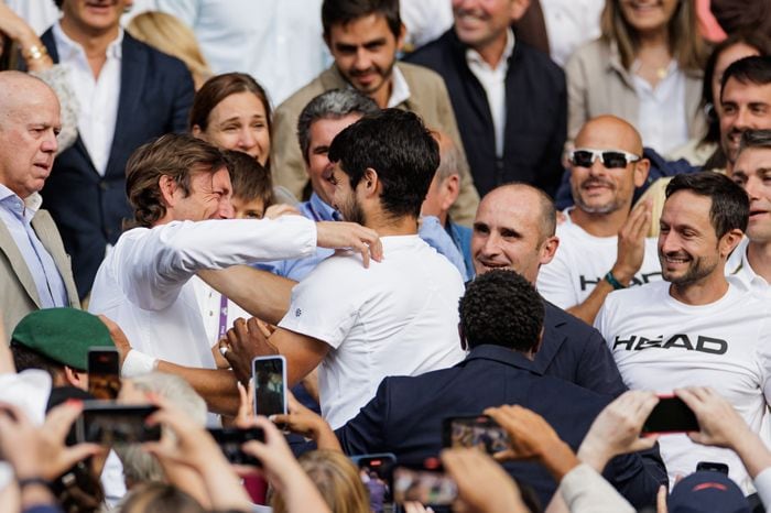 Las lágrimas de Juan Carlos Ferrero tras el triunfo de Carlos Alcaraz
