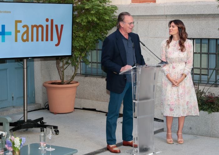 Bertín Osborne y Fabiola Martínez en un acto de su fundación