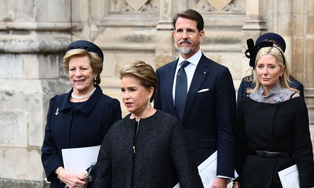 queen anne marie of greece left grand duchess maria teresa of luxembourg crown prince pavlos and crown princess maria chantal of greece