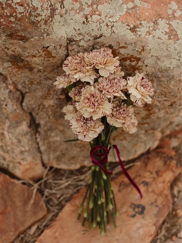 Ramo de novia de claveles