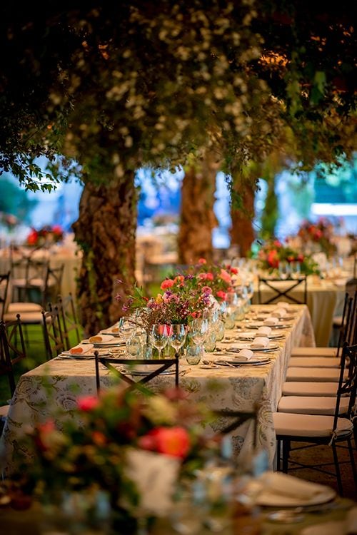 Decoración de la boda en el Palacio de Liria