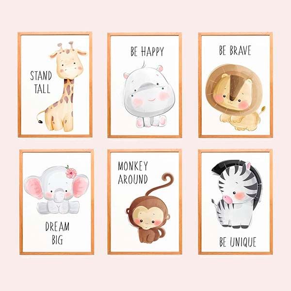 posters infantiles animales motivacion