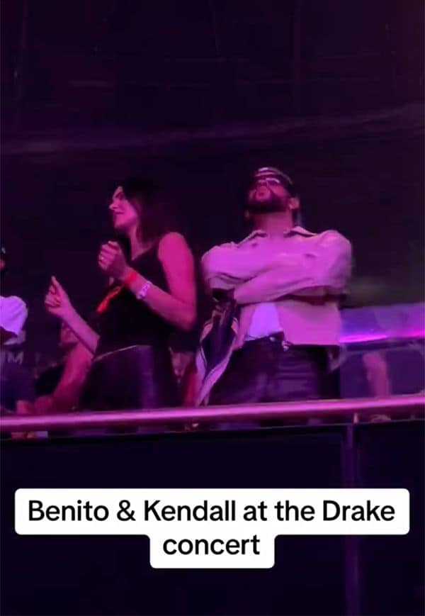 Kendall Jenner y Bad Bunny de concierto