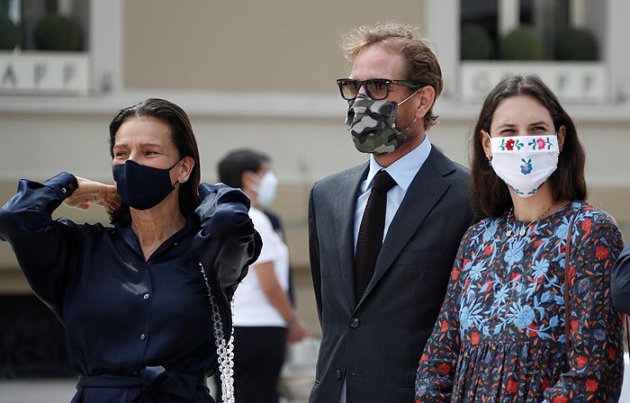 Estefanía de Mónaco con Andrea Casiraghi y Tatiana Santo Domingo